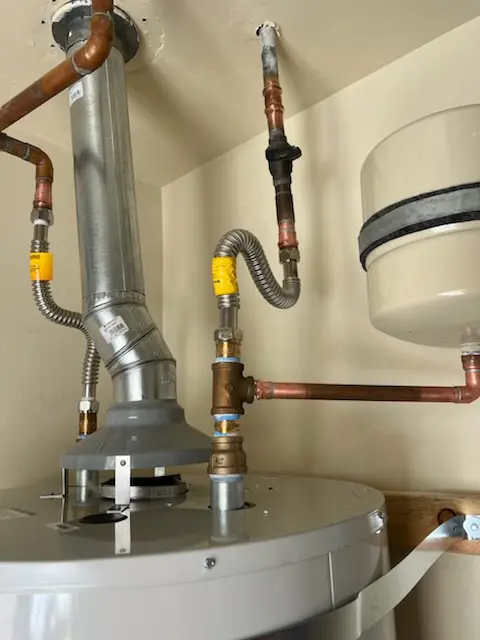 Water heater installation and plumbing repair in West Jefferson